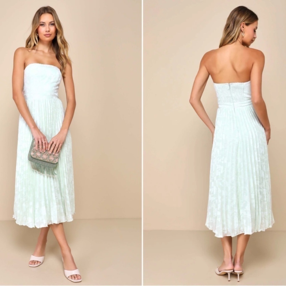 LULU's Prom Wedding Cocktail Sexy Classy Chic Floral Midi Dress NWOT